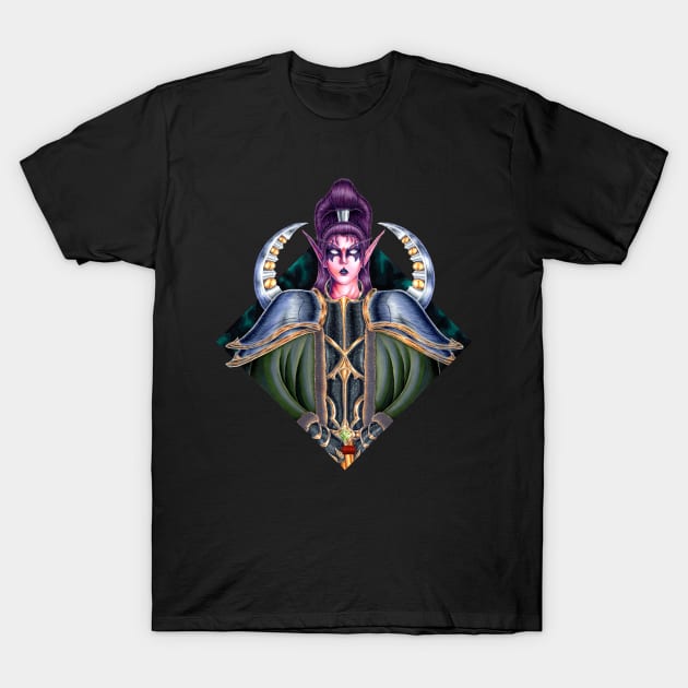 Maiev Shadowsong Portrait T-Shirt by VarvargArtwork